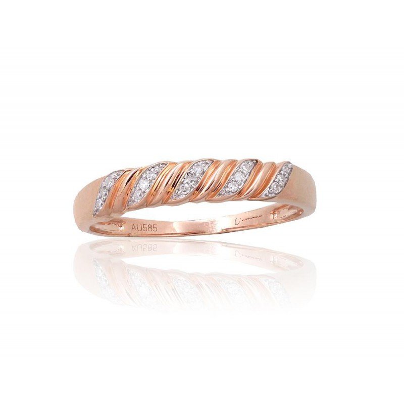 585° Gold ring, Stone: Diamonds, Type: \"L\'amour\"  collection, 1101099(Au-R+PRh-W)_DI