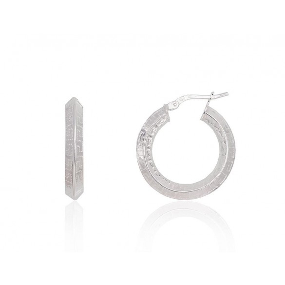 Silver earrings-rings