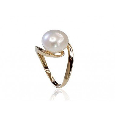 585° Gold ring, Stone: Fresh-water Pearl , Type: \"Bracciali\"  collection, 1100117(Au-Y)_PE