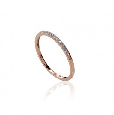 585° Gold ring, Stone: Diamonds, Type: With precious stones, 1100414(Au-R+PRh-W)_DI