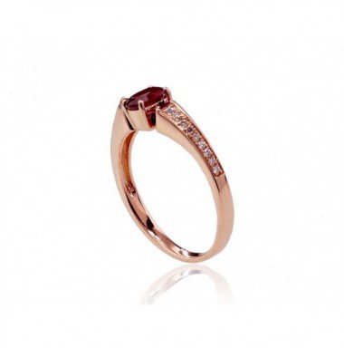 585° Gold ring, Stone: Diamonds, Ruby, Type: With precious stones, 1100423(Au-R)_DI+RB