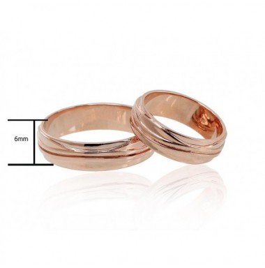 Auksinis vestuvinis žiedas. Praba: 585°. Metalas: Raudonas Auksas