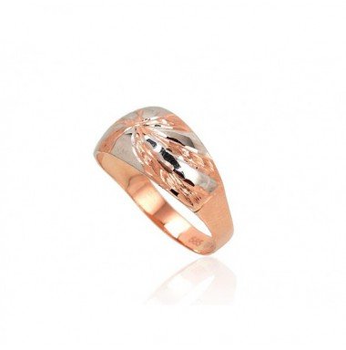 585° Gold ring, Stone: No stone, Type: Women, 1100684(Au-R+PRh-W)