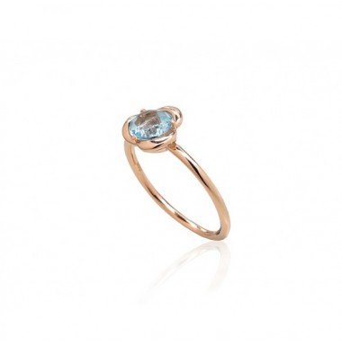 585° Gold ring, Stone: Sky Blue Topaz , Type: Women, 1101008(Au-R)_TZLB
