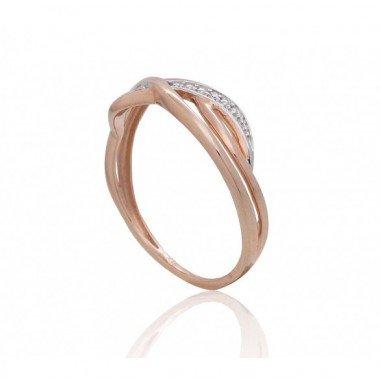 585° Gold ring, Stone: Diamonds, Type: \"L\'amour\"  collection, 1101100(Au-R+PRh-W)_DI