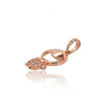 Gold pendant, 585°, Rose gold, Zirkons , 1300662(Au-R)_CZ