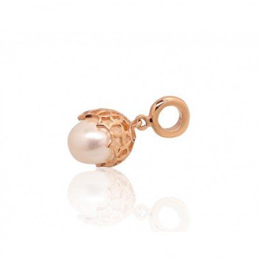 Gold pendant, 585°, Rose gold, Fresh-water Pearl , 1300797(Au-R)_PE