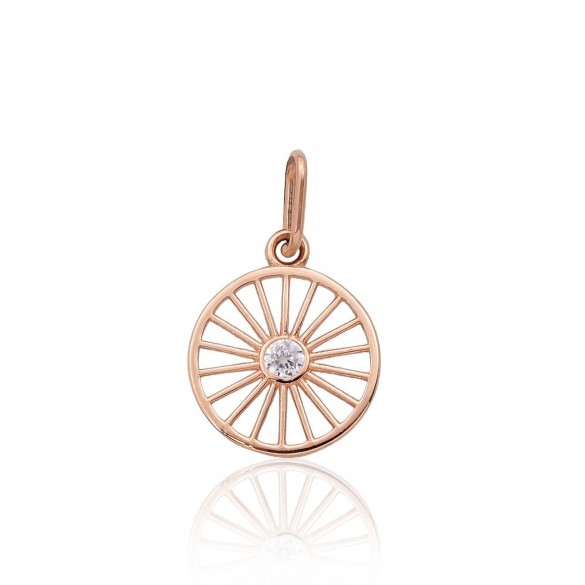 Gold pendant, 585°, Rose gold, Zirkons , 1300875(Au-R)_CZ