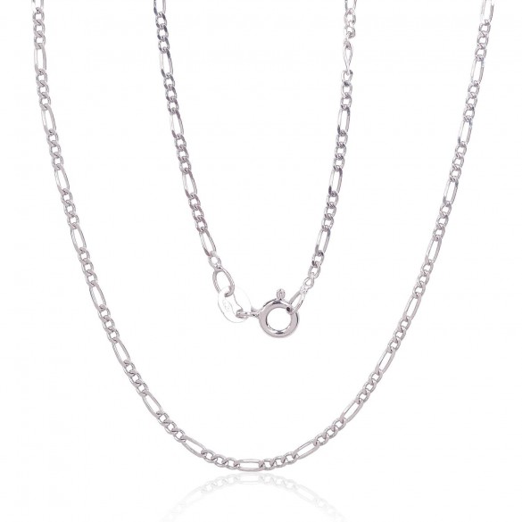 Silver chain Figaro 1,8 mm , diamond cut