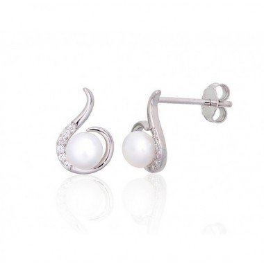 Silver stud earrings