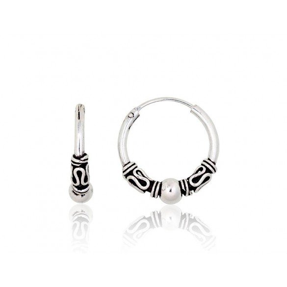 Silver earrings-rings