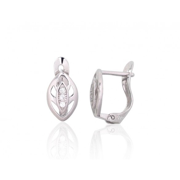 Silver earrings with english lock