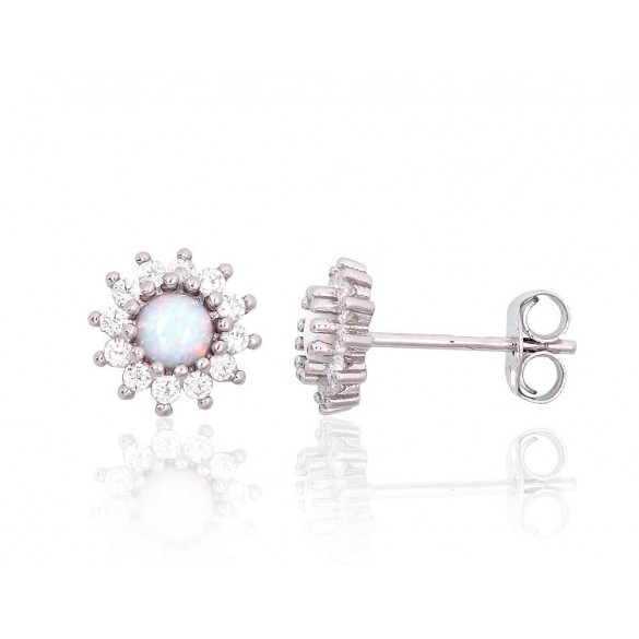 Silver stud earrings