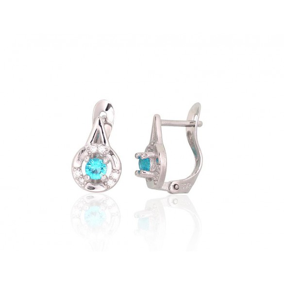 Silver earrings with english lock