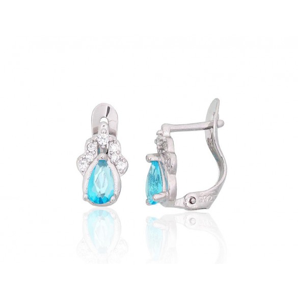 Silver earrings with english lock