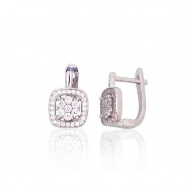 Silver earrings with english lock