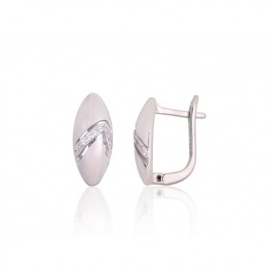 Silver earrings with english lock