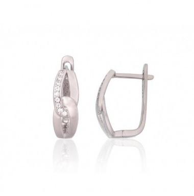 Silver earrings with english lock