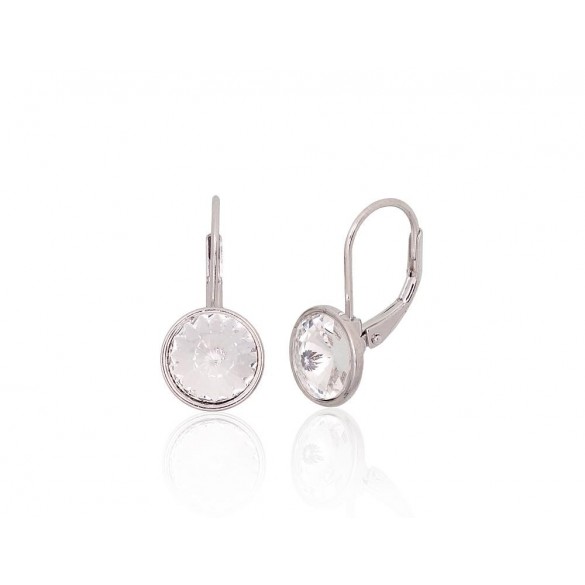 Silver earrings with english lock