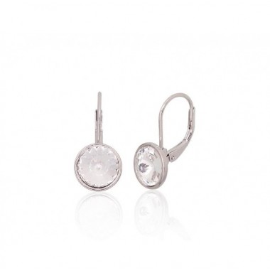 Silver earrings with english lock