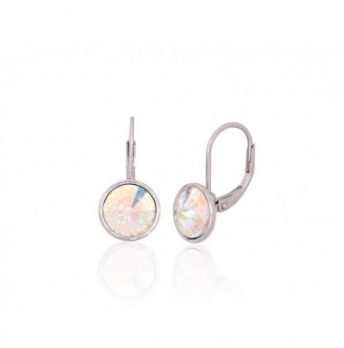 Silver earrings with english lock