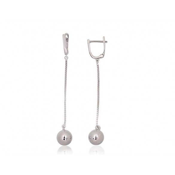 Silver earrings with english lock