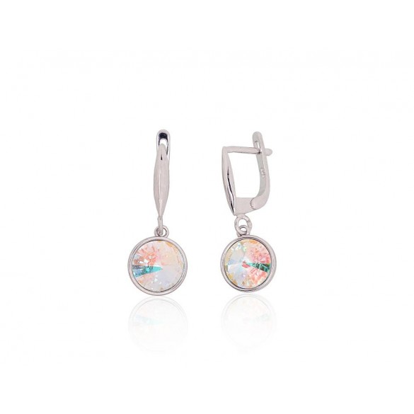 Silver earrings with english lock