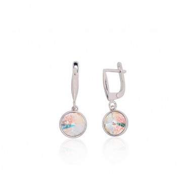 Silver earrings with english lock