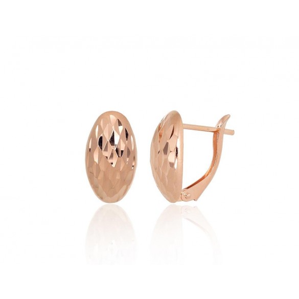 Gold earrings with english lock