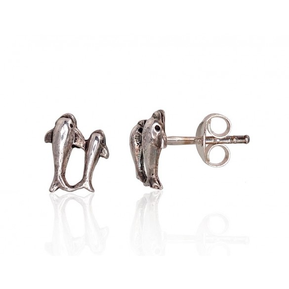 Silver stud earrings