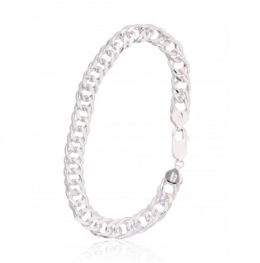 Sidabrinė grandinėlė Double rombo 8.5 mm , briaunų apdirbimas deimantu0