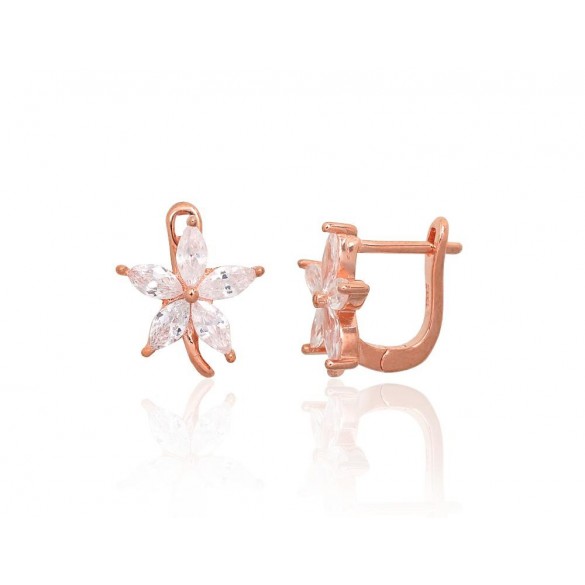 Silver earrings with english lock