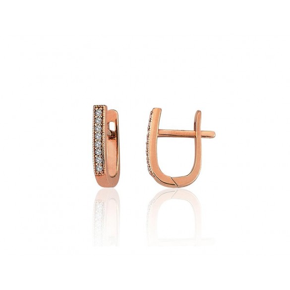 Золотые серьги на английском замке