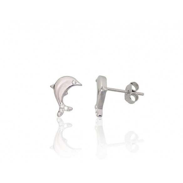 Silver stud earrings