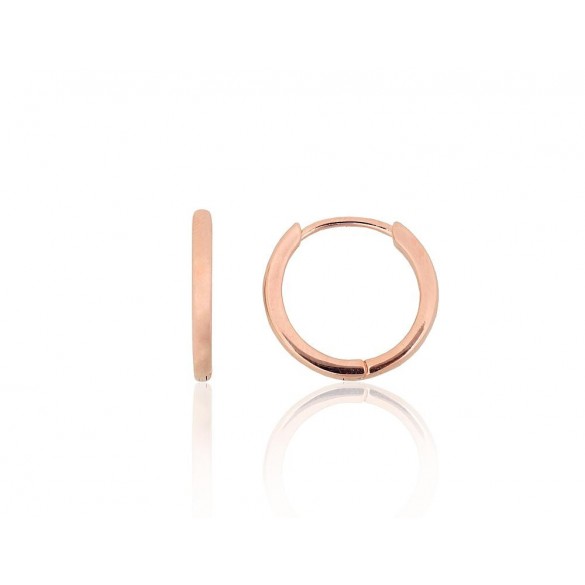 Серебряные серьги с круглой застежкой