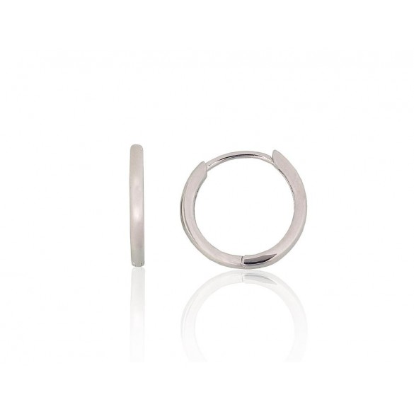 Sidabriniai auskarai su apvaliu segtuku