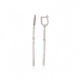 Sidabriniai auskarai ant cilindrinės spynos0