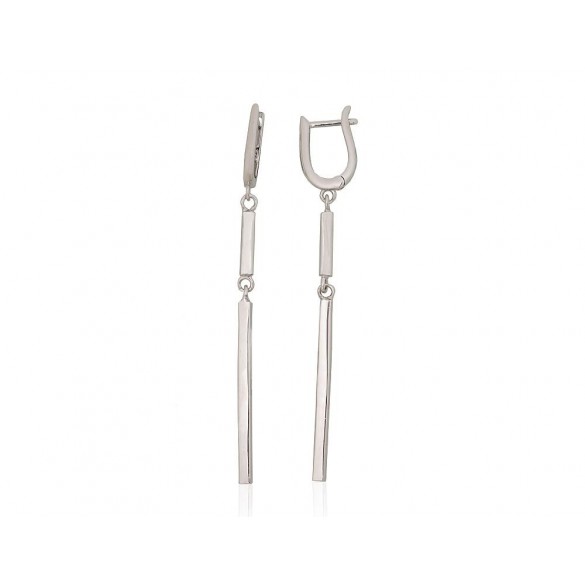 Silver earrings with english lock