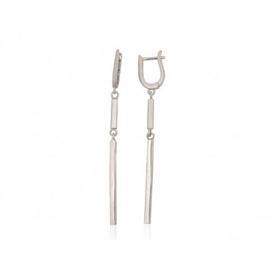 Sidabriniai auskarai ant cilindrinės spynos0