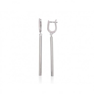 Sidabriniai auskarai ant cilindrinės spynos0