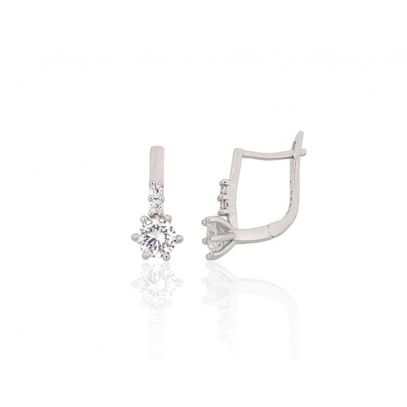 Silver earrings with english lock