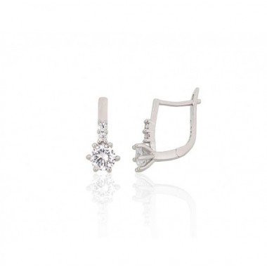 Silver earrings with english lock
