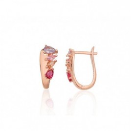 Sidabriniai auskarai ant cilindrinės spynos0