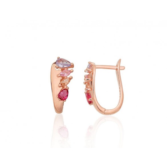 Silver earrings with english lock