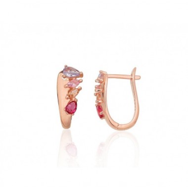 Silver earrings with english lock