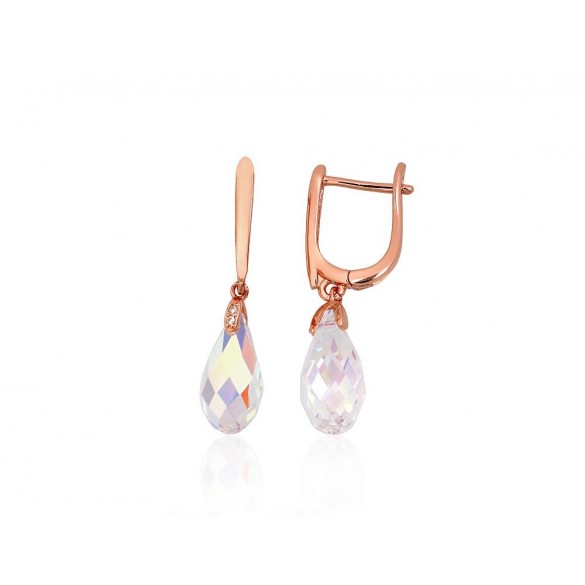 Sudraba auskari ar angļu slēdzēju