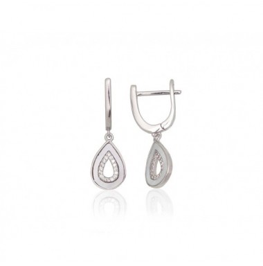 Sidabriniai auskarai ant cilindrinės spynos0