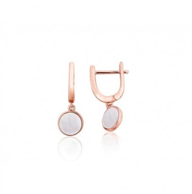 Sidabriniai auskarai ant cilindrinės spynos0