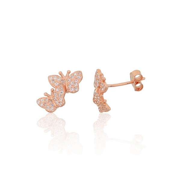 Silver stud earrings