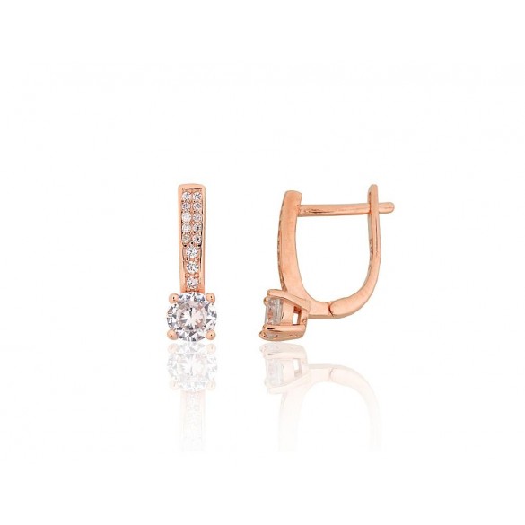 Sudraba auskari ar angļu slēdzēju